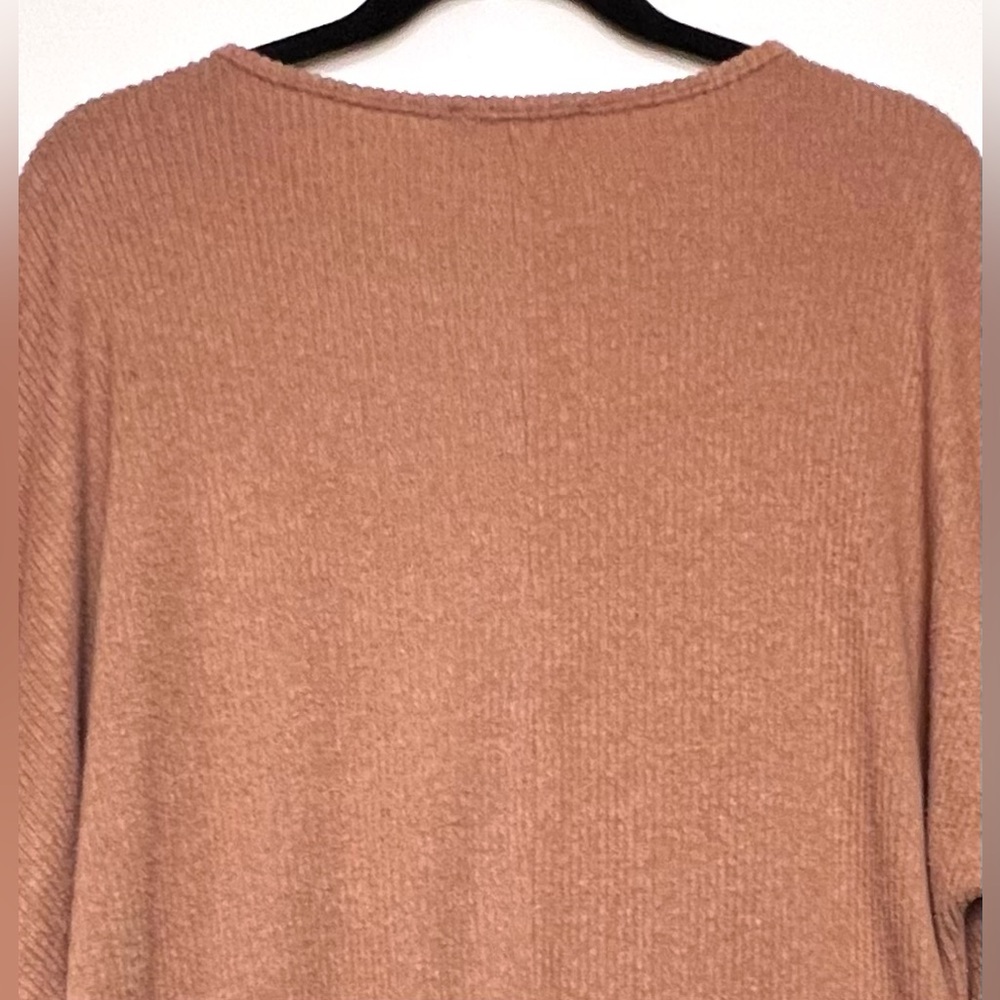 Fred David Blush Oversized Ribbed Knit Sweater Cozy Soft Warm Winter - Picture 9 of 10